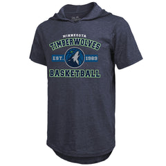 Minnesota Timberwolves Majestic Threads Tri-Blend Hoodie T-Shirt Navy