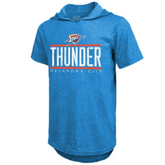 Oklahoma City Thunder Majestic Threads Tri-Blend Hoodie T-Shirt Blue
