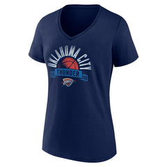 Oklahoma City Thunder Women's '90s Graphic V-Neck T-Shirt Navy