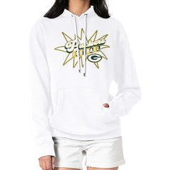 Green Bay Packers Starter Women's Drive-In Sign Pullover Hoodie White