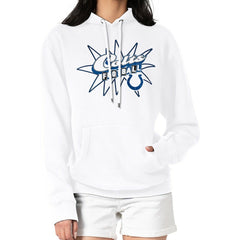 Indianapolis Colts Starter Women's Drive-In Sign Pullover Hoodie White