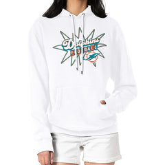Miami Dolphins Starter Women's Drive-In Sign Pullover Hoodie White