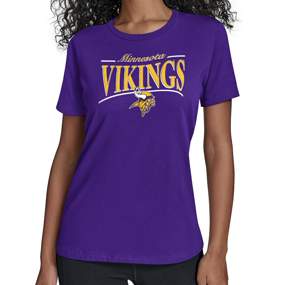 Minnesota Vikings Starter Women's Arch Stripe T-Shirt Purple
