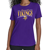 Minnesota Vikings Starter Women's Arch Stripe T-Shirt Purple