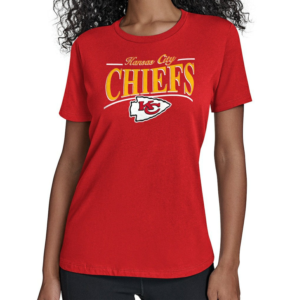 Kansas City Chiefs Starter Women's Arch Stripe T-Shirt Red