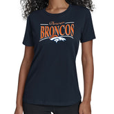 Denver Broncos Starter Women's Arch Stripe T-Shirt Navy