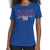 New York Giants Starter Women's Arch Stripe T-Shirt Royal