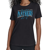 Carolina Panthers Starter Women's Arch Stripe T-Shirt Black