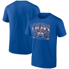 Edmonton Oilers Retro Cross Sticks T-Shirt - Royal - NHL 203175583
