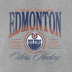 Edmonton Oilers Women's Retro Script V-Neck T-Shirt - Gray - NHL 203175586