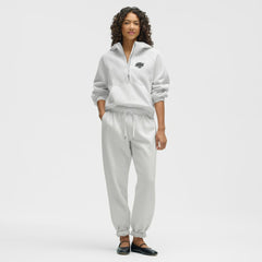 Los Angeles Kings lululemon Women's Scuba Oversized Half-Zip Hoodie - Heathered Core Ultra Light Grey - NHL 203175754