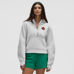 Ottawa Senators lululemon Women's Scuba Oversized Half-Zip Hoodie - Heathered Core Ultra Light Grey - NHL 203175761