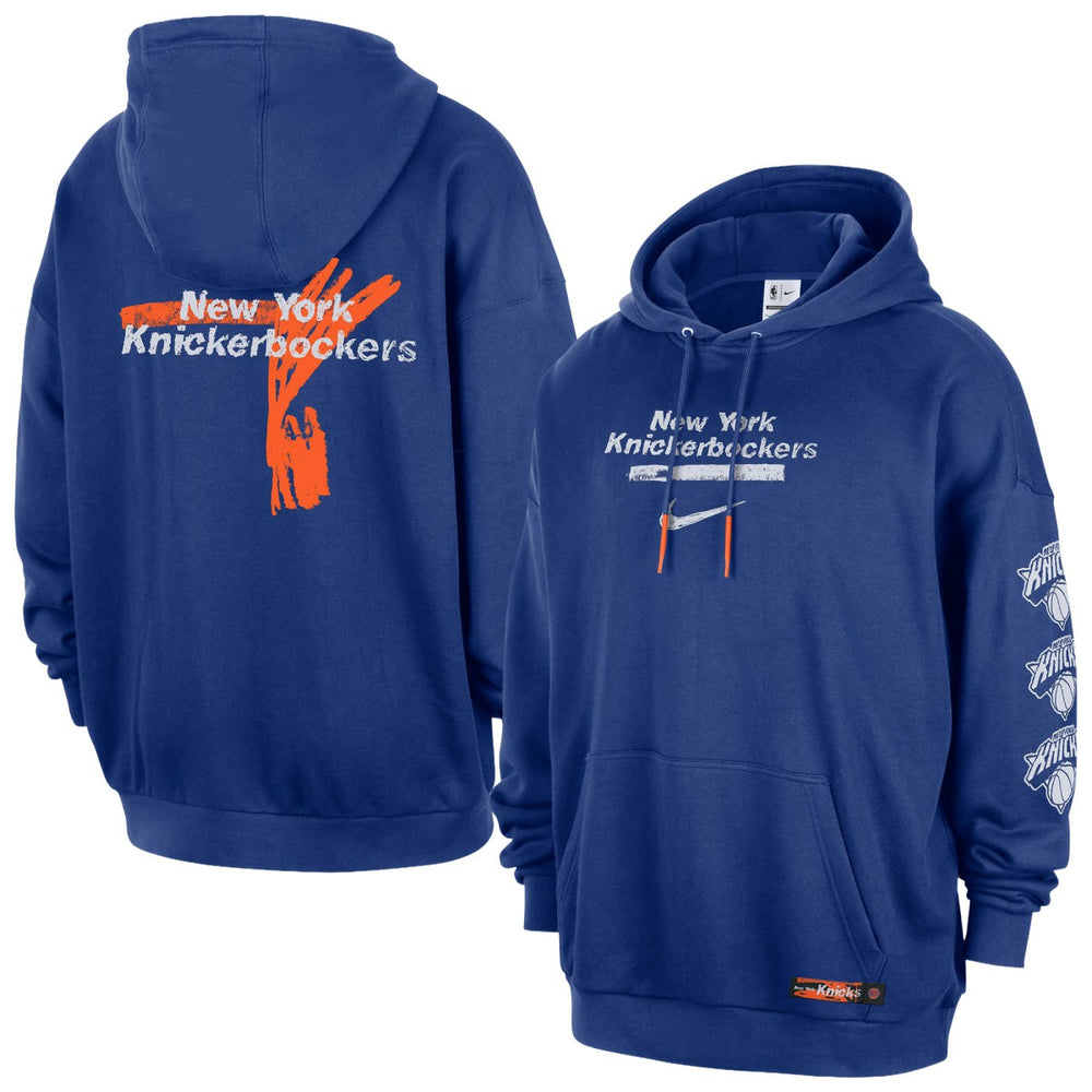 New York Knicks Courtside Club Premium Hoodie Blue | Nike Near Me