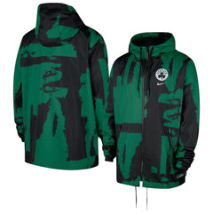 Boston Celtics Courtside Club Premium Woven Full-Zip Hooded Jacket Black/Kelly Green | Nike online
