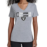 Las Vegas Raiders Starter Women's Color Shading V-Neck T-Shirt Gray