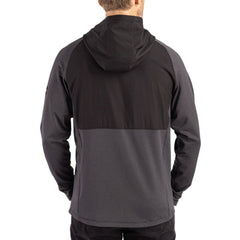 Jacksonville Jaguars Cutter & Buck Peshastin Eco Fleece Recycled Raglan Full-Zip Tri-Blend Hybrid Jacket Heather Black
