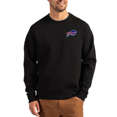 Buffalo Bills Cutter & Buck Primary Logo Roam Recycled Raglan Pullover Sweatshirt Black