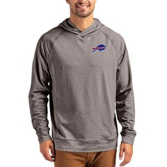 Buffalo Bills Cutter & Buck Adapt Knit Recycled Raglan Pullover Hoodie Heather Gray