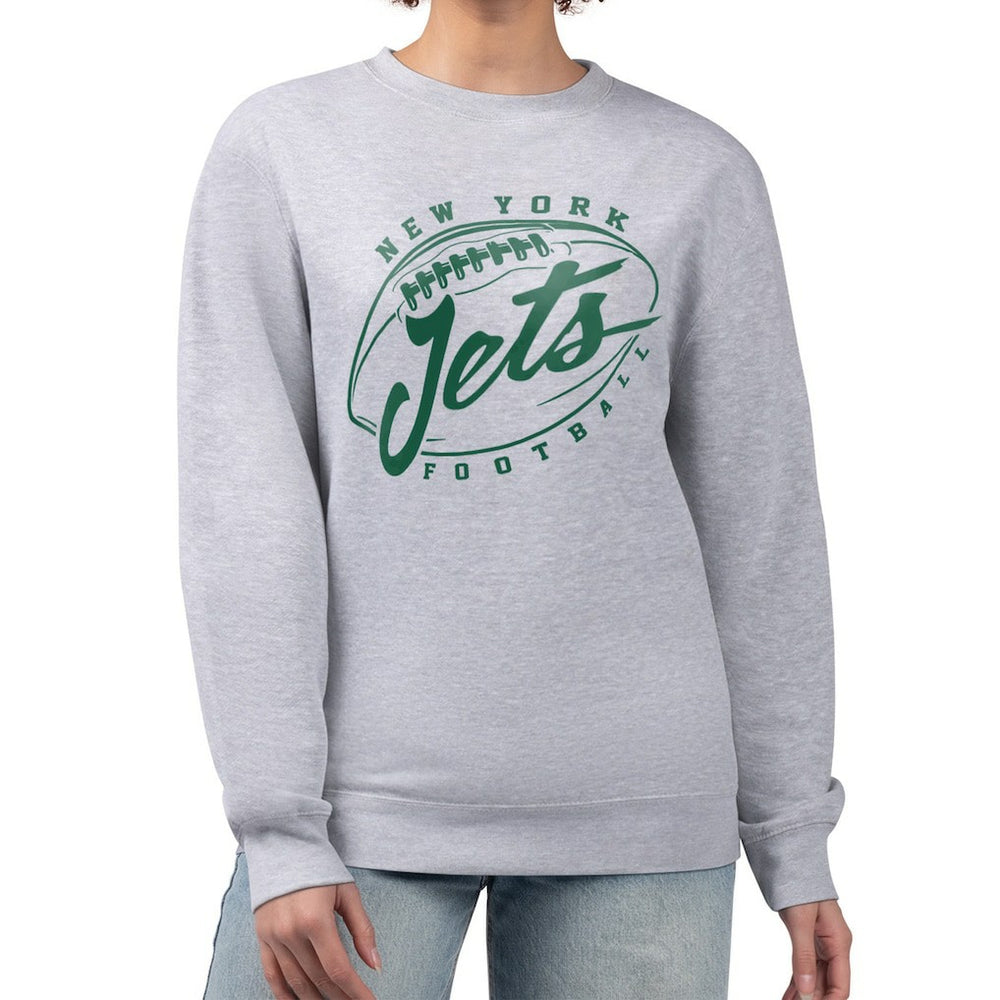 New York Jets G-III 4Her by Carl Banks Women's Football Fleece Pullover Sweatshirt Gray