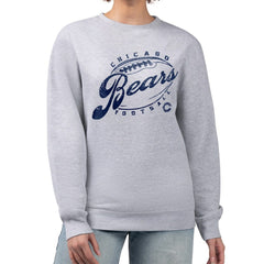 Chicago Bears G-III 4Her by Carl Banks Women's Distressed Graphics Fleece Pullover Sweatshirt Gray