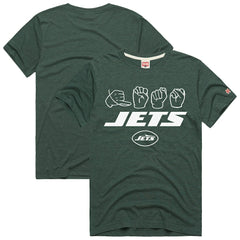 New York Jets Homage Unisex NFL ASL Collection by Love Sign Tri-Blend T-Shirt Green