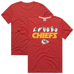 Kansas City Chiefs Homage Unisex NFL ASL Collection by Love Sign Tri-Blend T-Shirt Red