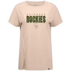 Colorado Rockies Levelwear Women's Influx Protect W T-Shirt - Khaki - MLB Discount
