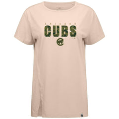 Chicago Cubs Levelwear Women's Influx Protect W T-Shirt - Khaki - MLB Discount