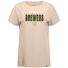 Milwaukee Brewers Levelwear Women's Influx Protect W T-Shirt - Khaki - MLB Online