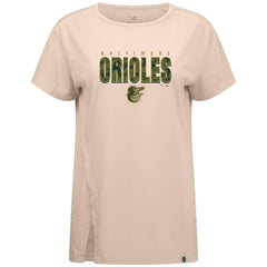 Baltimore Orioles Levelwear Women's Influx Protect W T-Shirt - Khaki - MLB Discount