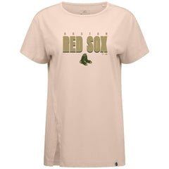 Boston Red Sox Levelwear Women's Influx Protect W T-Shirt - Khaki - MLB Discount