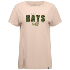 Tampa Bay Rays Levelwear Women's Influx Protect W T-Shirt - Khaki - MLB Lifestyle