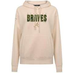 Atlanta Braves Levelwear Women's Adorn Protect W Pullover Hoodie - Khaki - MLB Online