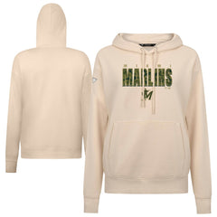 Miami Marlins Levelwear Women's Adorn Protect W Pullover Hoodie - Khaki - MLB Online