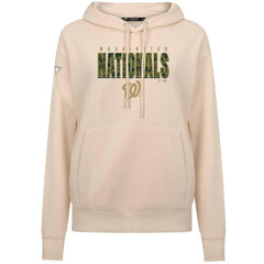 Washington Nationals Levelwear Women's Adorn Protect W Pullover Hoodie - Khaki - MLB Lifestyle