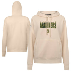 Seattle Mariners Levelwear Women's Adorn Protect W Pullover Hoodie - Khaki - MLB on Sale