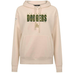 Los Angeles Dodgers Levelwear Women's Adorn Protect W Pullover Hoodie - Khaki - MLB Sale