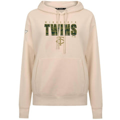 Minnesota Twins Levelwear Women's Adorn Protect W Pullover Hoodie - Khaki - MLB Sale