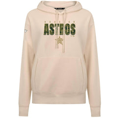 Houston Astros Levelwear Women's Adorn Protect W Pullover Hoodie - Khaki - MLB Discount