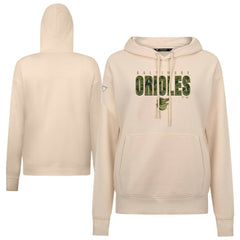Baltimore Orioles Levelwear Women's Adorn Protect W Pullover Hoodie - Khaki - MLB Lifestyle