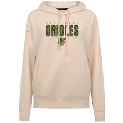 Baltimore Orioles Levelwear Women's Adorn Protect W Pullover Hoodie - Khaki - MLB Lifestyle