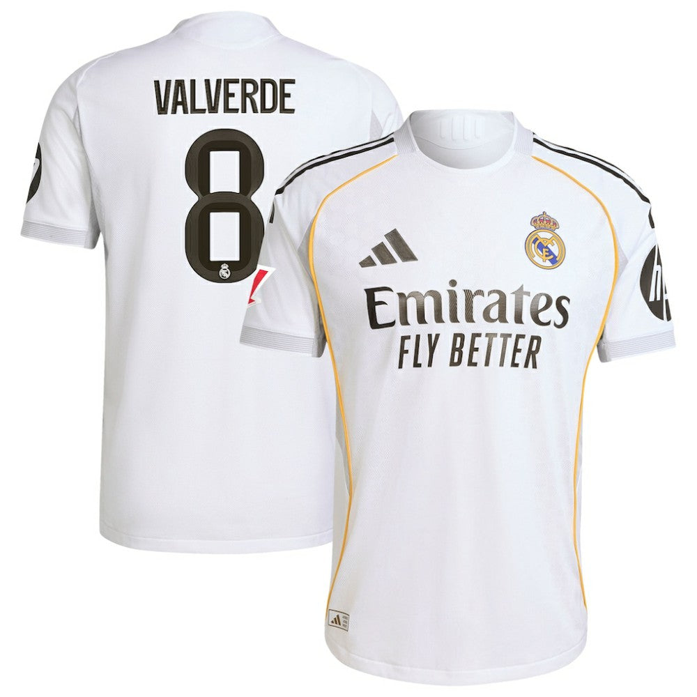 Federico Valverde Real Madrid 2025/26 Home Jersey White - Adidas