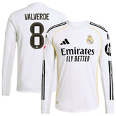 Federico Valverde Real Madrid 2025/26 Home Long Sleeve Jersey White - Adidas cheap