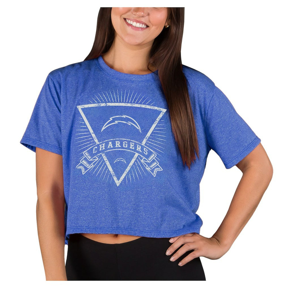 Los Angeles Chargers Concepts Sport Women's Quest Knit Crop Top Royal