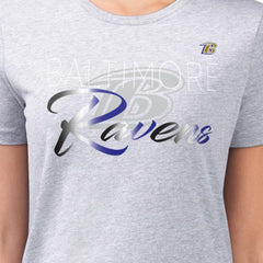 Baltimore Ravens G-III 4Her by Carl Banks Women's Super-Slim Fit Lightweight Shadow Logo T-Shirt Gray