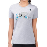 Carolina Panthers G-III 4Her by Carl Banks Women's Super-Slim Fit Lightweight Shadow Logo T-Shirt Gray