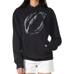 Dallas Cowboys G-III 4Her by Carl Banks Women's Metallic Print Football Sketch Fleece Pullover Hoodie Black