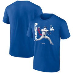 Yoshinobu Yamamoto Los Angeles Dodgers Player Graphic T-Shirt - Royal - MLB Online
