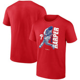 Bryce Harper Philadelphia Phillies Player Graphic T-Shirt - Red - MLB Lifestyle