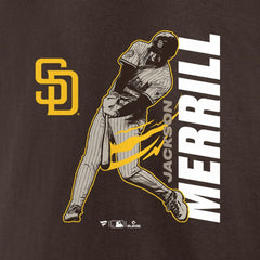 Jackson Merrill San Diego Padres Player Graphic T-Shirt - Brown - MLB Sale